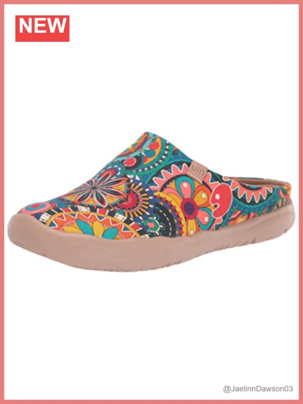 Hand Painted Canvas Slip On Loafers Art Shoes Wide Toe Casual Mules